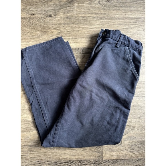 Carhartt Men's Navy Utility Canvas Pants Size 34 x 30 Original Dungaree Fit - Picture 1 of 5